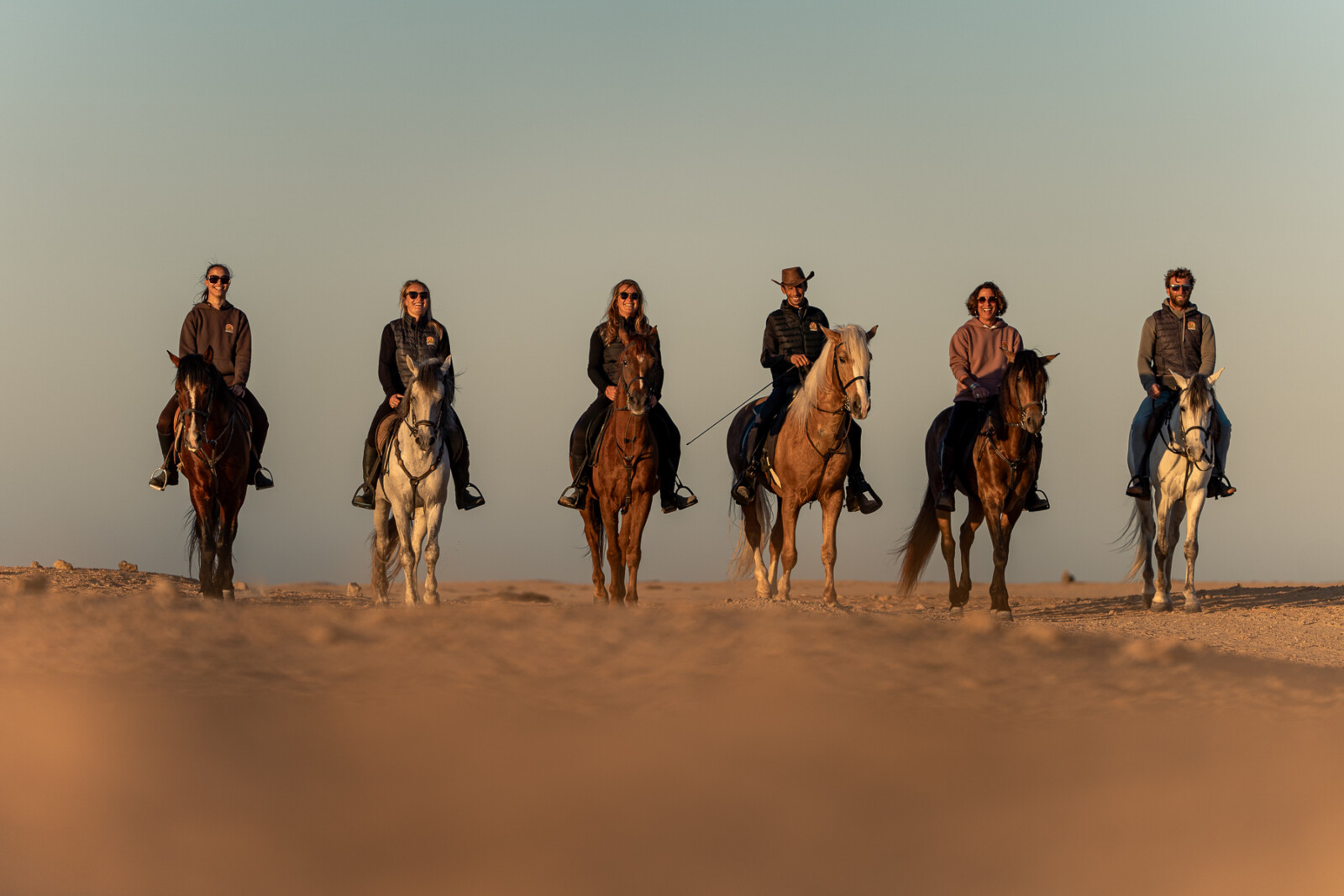 Coucher de soleil à cheval